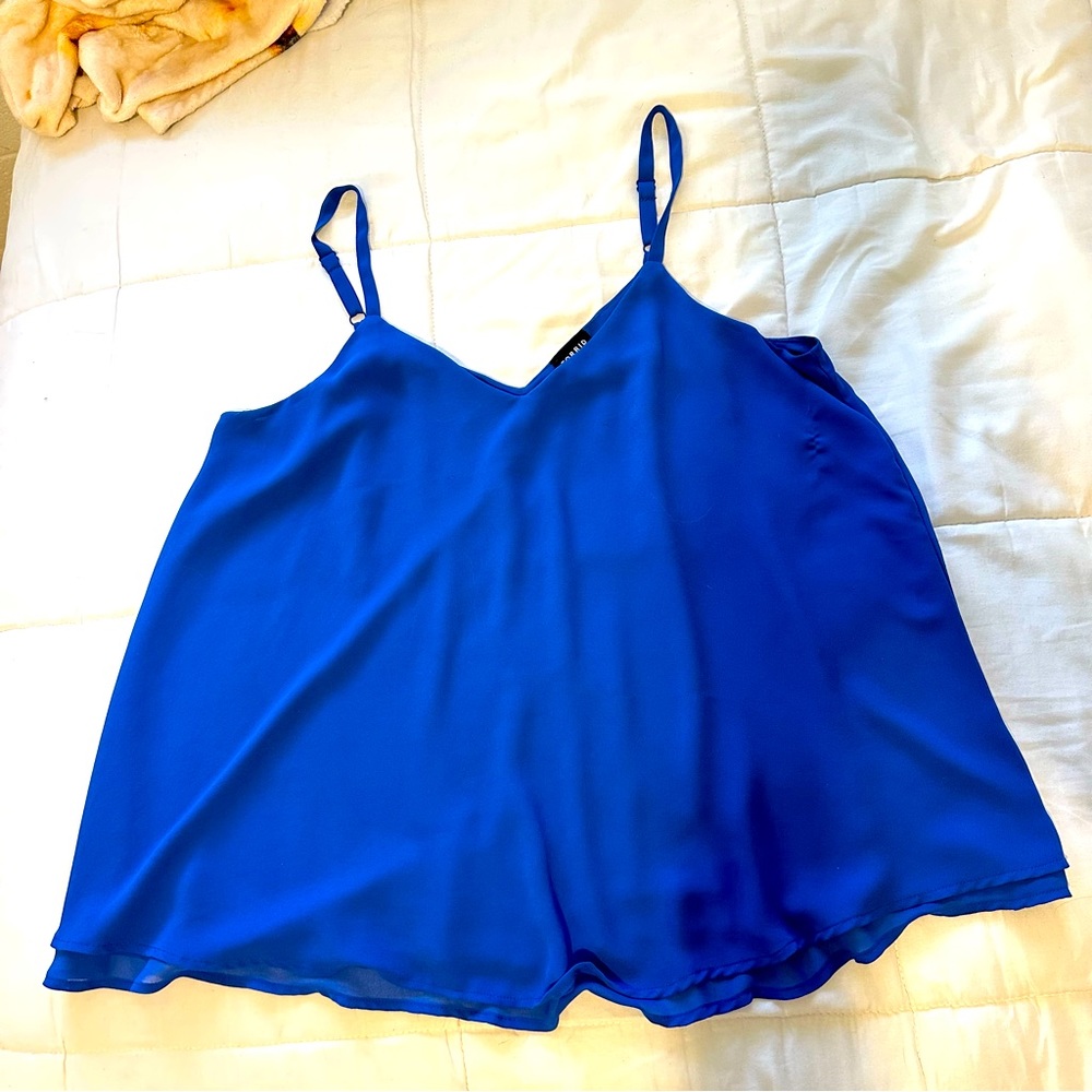 Blue Chiffon Blouse